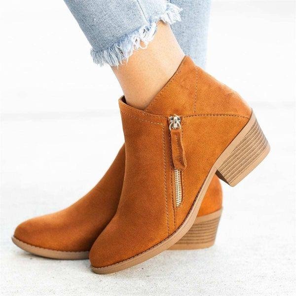 Jessica | Stylish Zip Ankle Boots