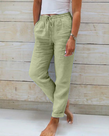 Isla | Relaxed Fit Linen Joggers