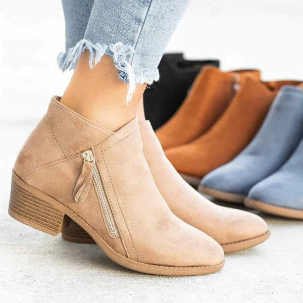 Jessica | Stylish Zip Ankle Boots