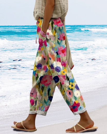Kaitlyn | Stylish Casual Comfort Floral Print Pants