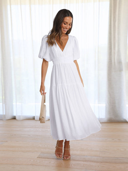 Bethany | Puff Sleeves Dress