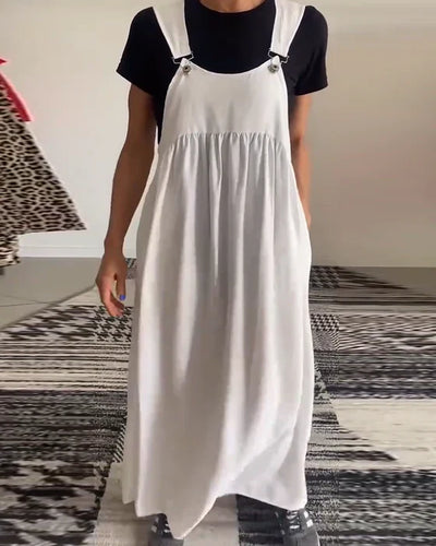 Alice | Casual dress with solid color straps