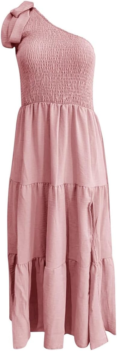 Jess – One-Shoulder Boho Cotton Midi Dress