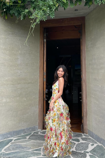 Saskia | Ruffle Maxi Dress