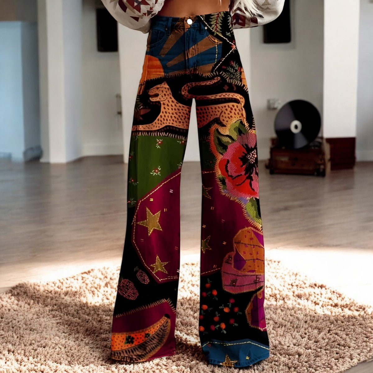 Hannah | Floral Print Wide-Leg Pants
