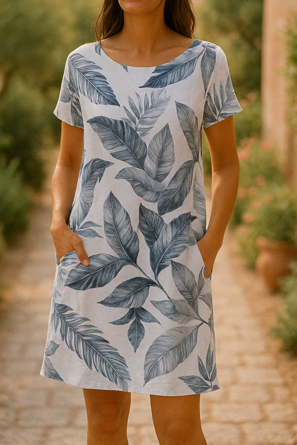 Ranya | Elegant Cotton and Linen Dress