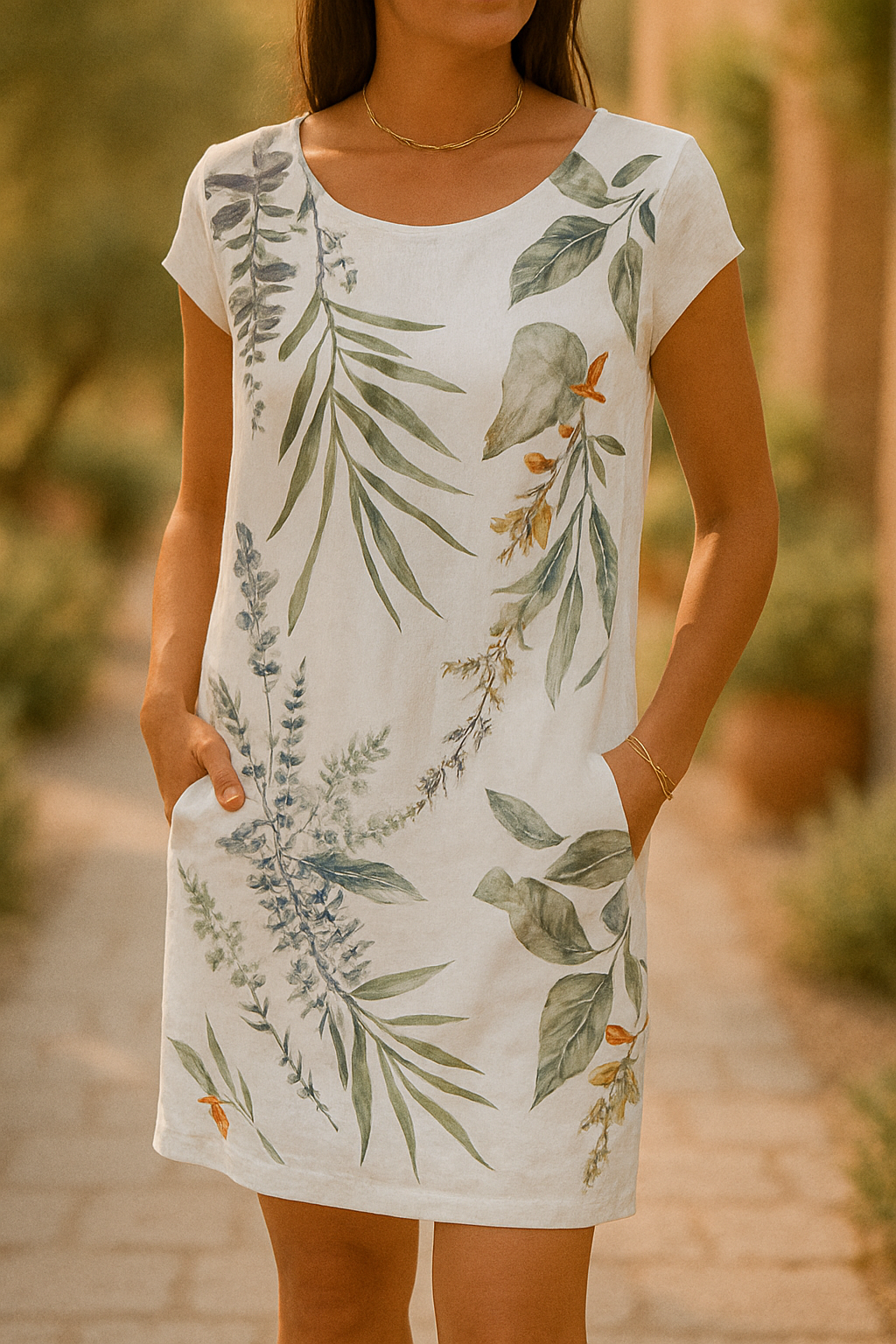 Ranya | Elegant Cotton and Linen Dress