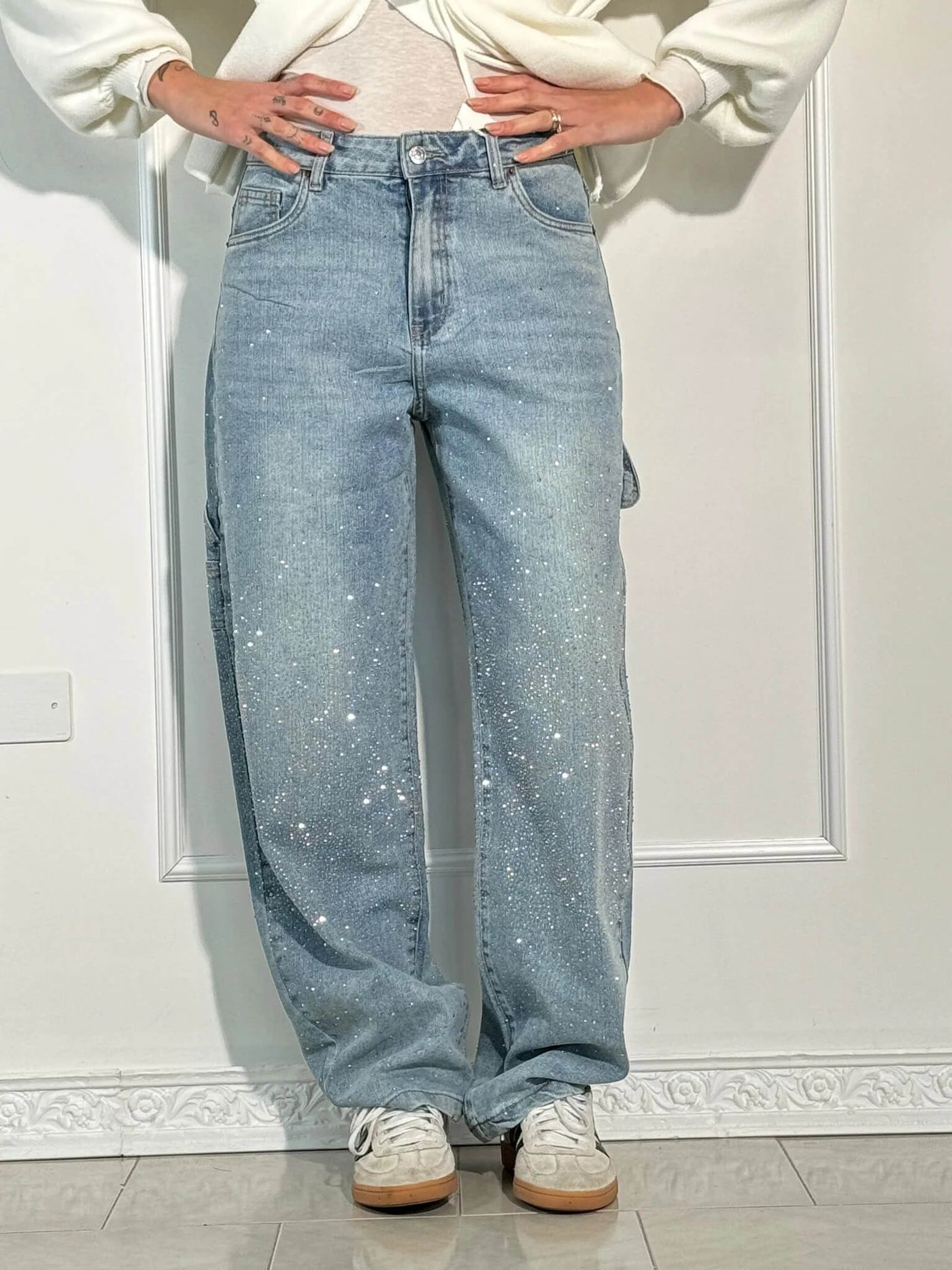 Zahara - Balloon Carpenter Shine Denim Jeans
