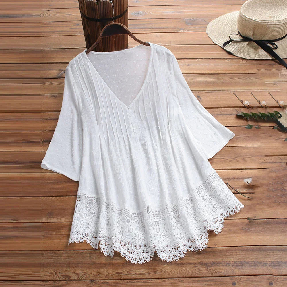 Caroline | Elegant Whisper Boho Blouse