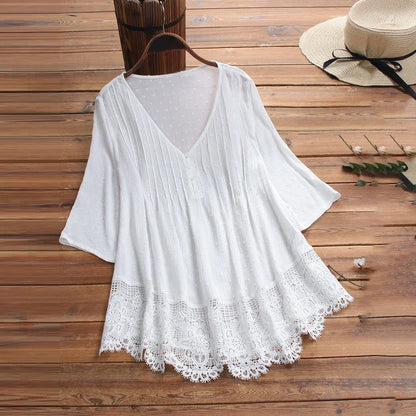 Caroline | Elegant Whisper Boho Blouse