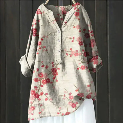 Reece | Stylish Floral Button-Up Tunic Shirt