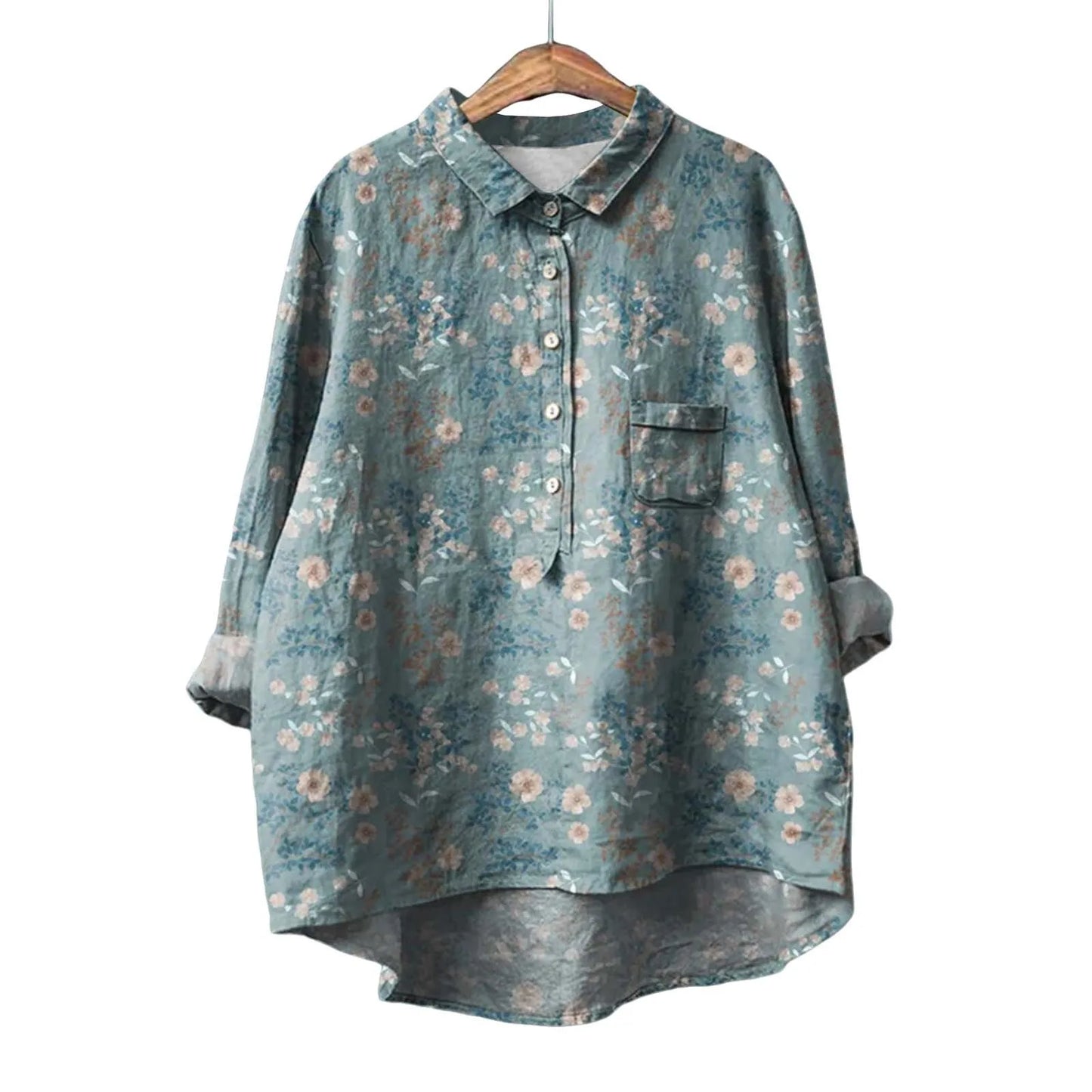Meja | Elegant Long Sleeve Floral Shirt