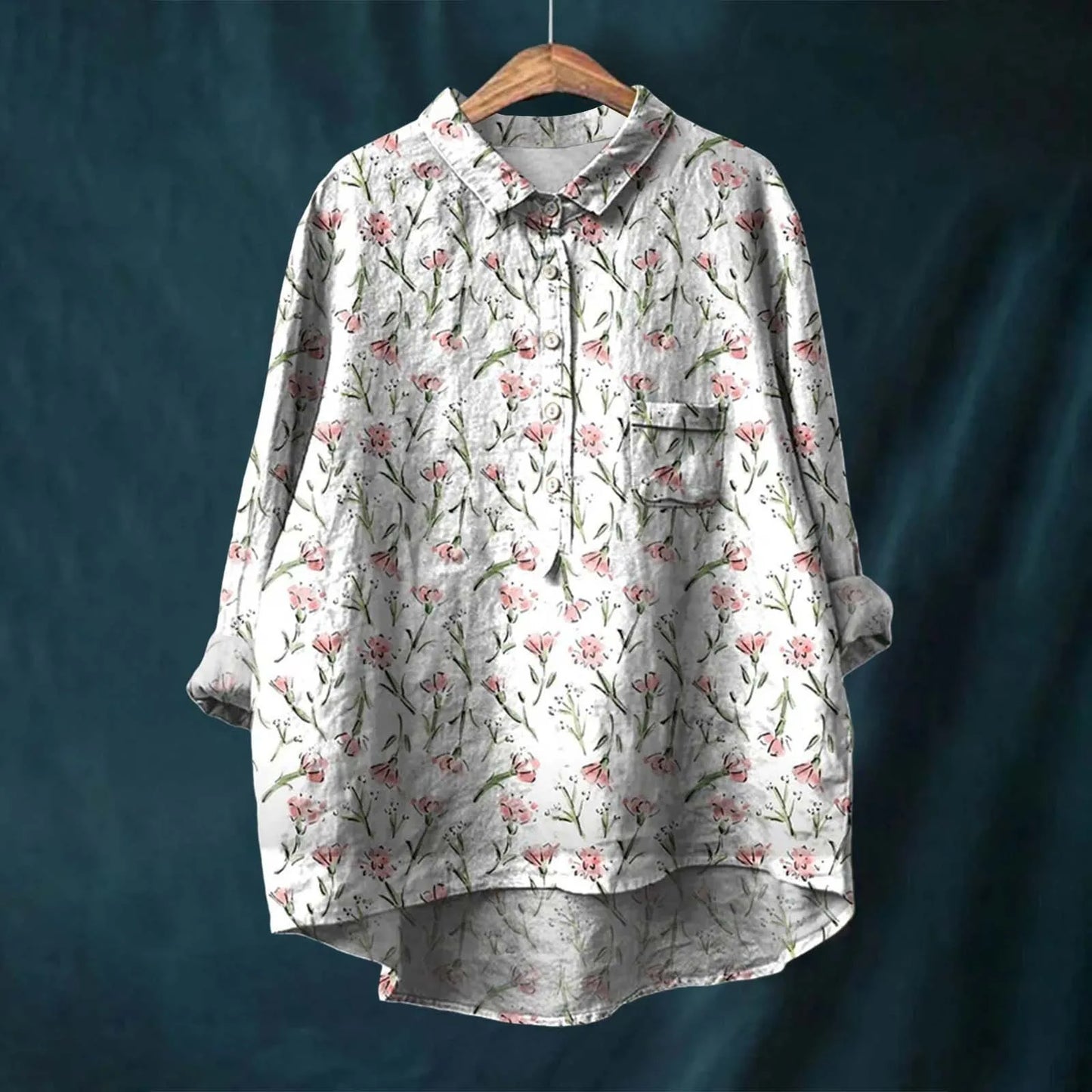 Meja | Elegant Long Sleeve Floral Shirt