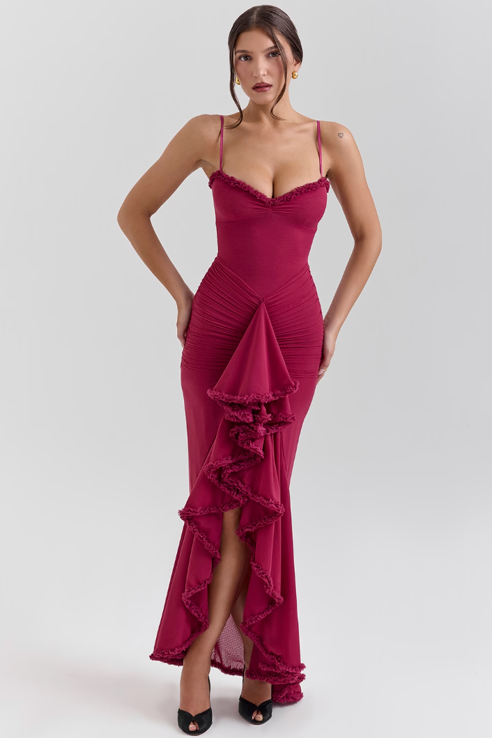 Ruby | Charming Ruffled Gown