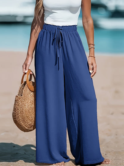 Rani  | High-Waisted Drawstring Palazzo Pants