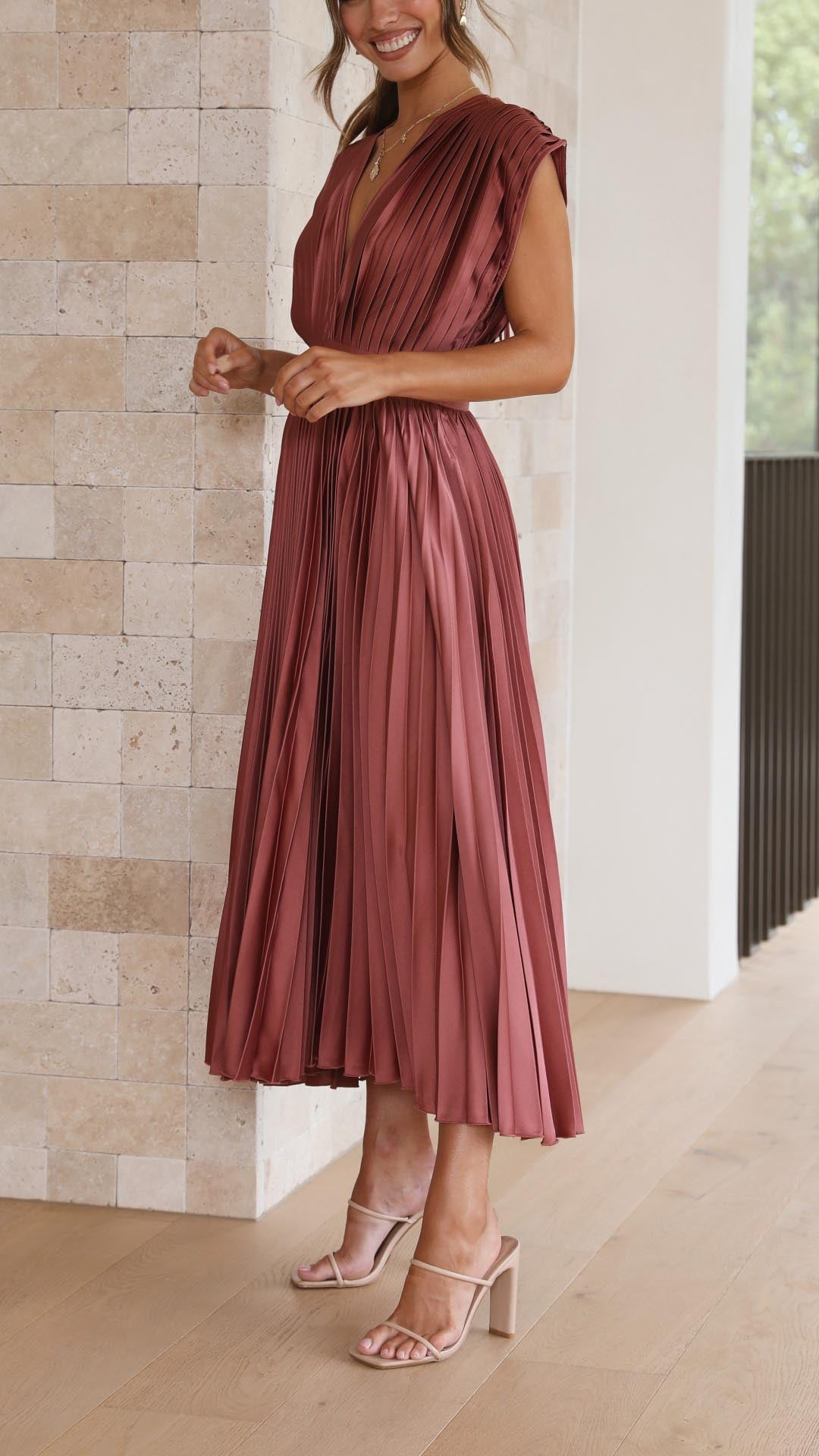 Emma | Deep V-Neck Maxi Dress