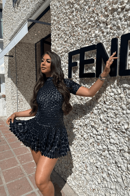 Lennie | High Neck Mini Dress