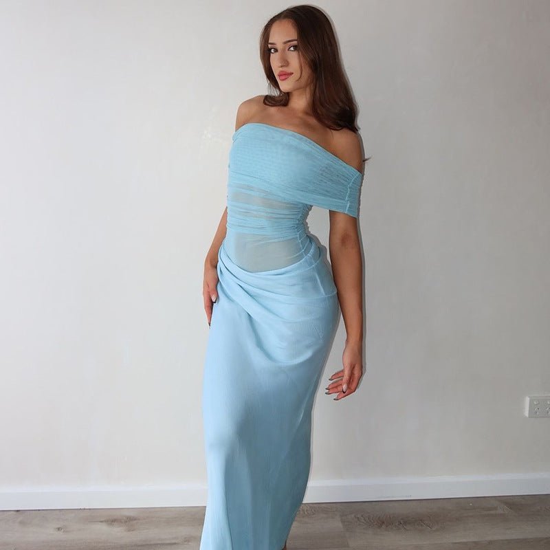 Maisy | Off-Shoulder Mesh Maxi Dress