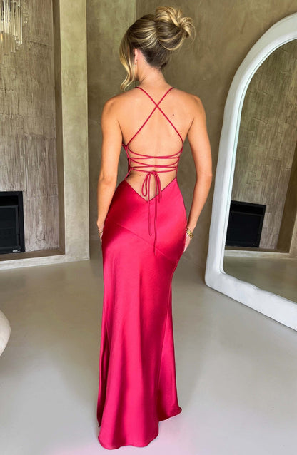 Natalie | Satin Maxi Dress