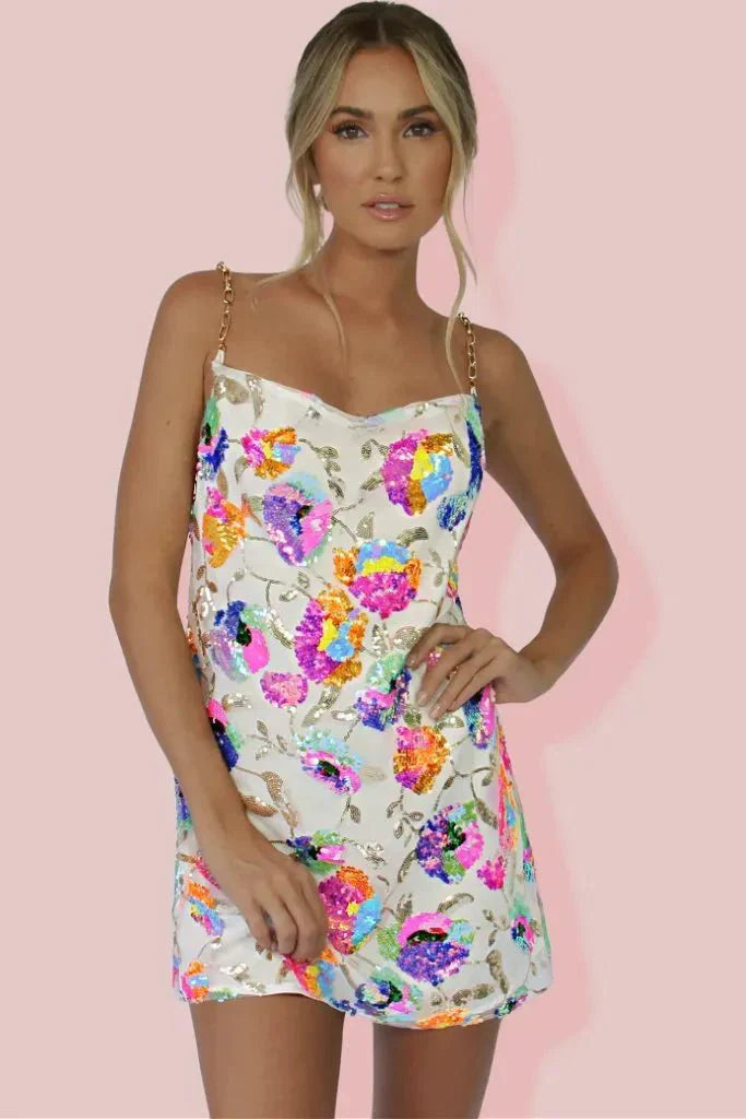 Rylee | Sequin Backless Mini Dress