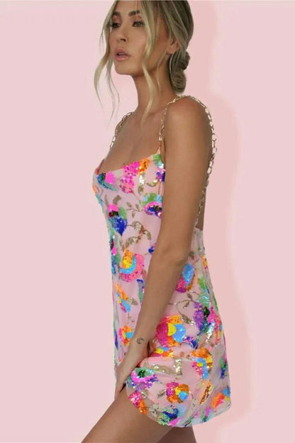 Rylee | Sequin Backless Mini Dress