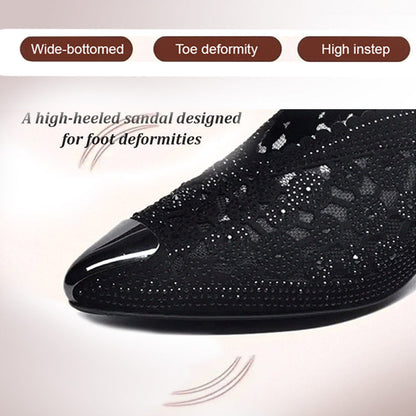 Jane  | Elegant Pointed Toe Flat Shoes with Crystal Detailing