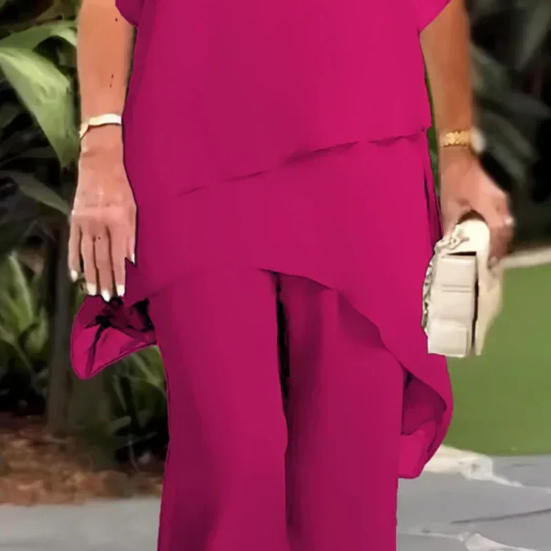 Karly | Chic Asymmetrical Top and Pants Set