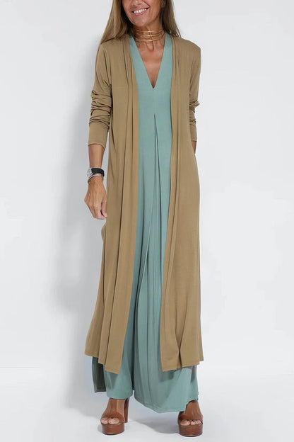 Ava | Elegant long dress + cardigan